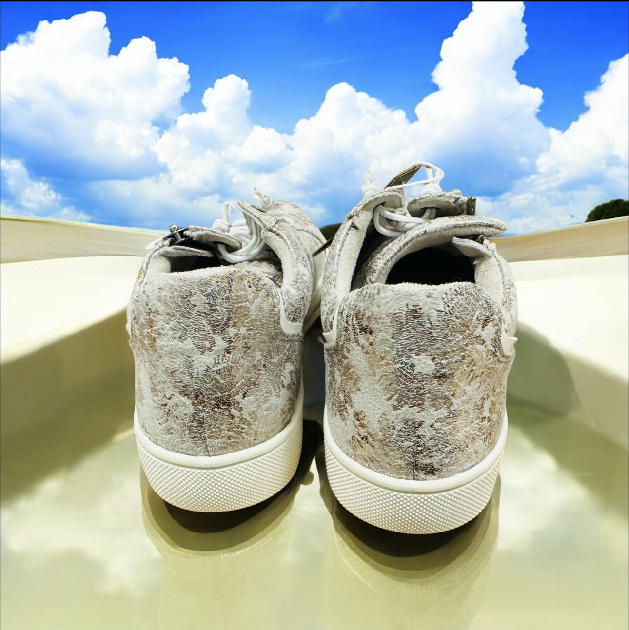 Jana Vegan Damensneaker in Grau / Blumen Herstellernummer: M2366041 ( Letzte Stück ) - Lieber Deem Billiger Shop