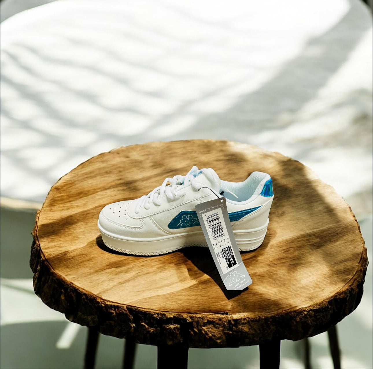 Kappa Plateau Sn Damen Sneaker in Weiß/Blau Herstellernummer: 90 9276 38 ( Letzte Stück ) - Lieber Deem Billiger Shop