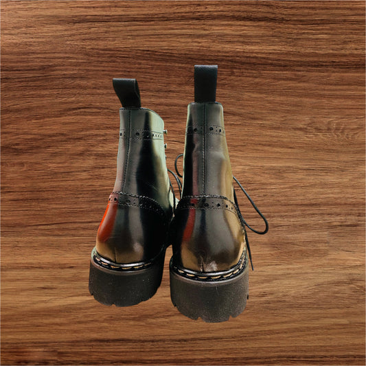 British Passport Wing Tip Derby-Stiefel Schwarz für Herren Hergestellt in Italien Herstellerartikel BP1281 - Lieber Deem Billiger Shop