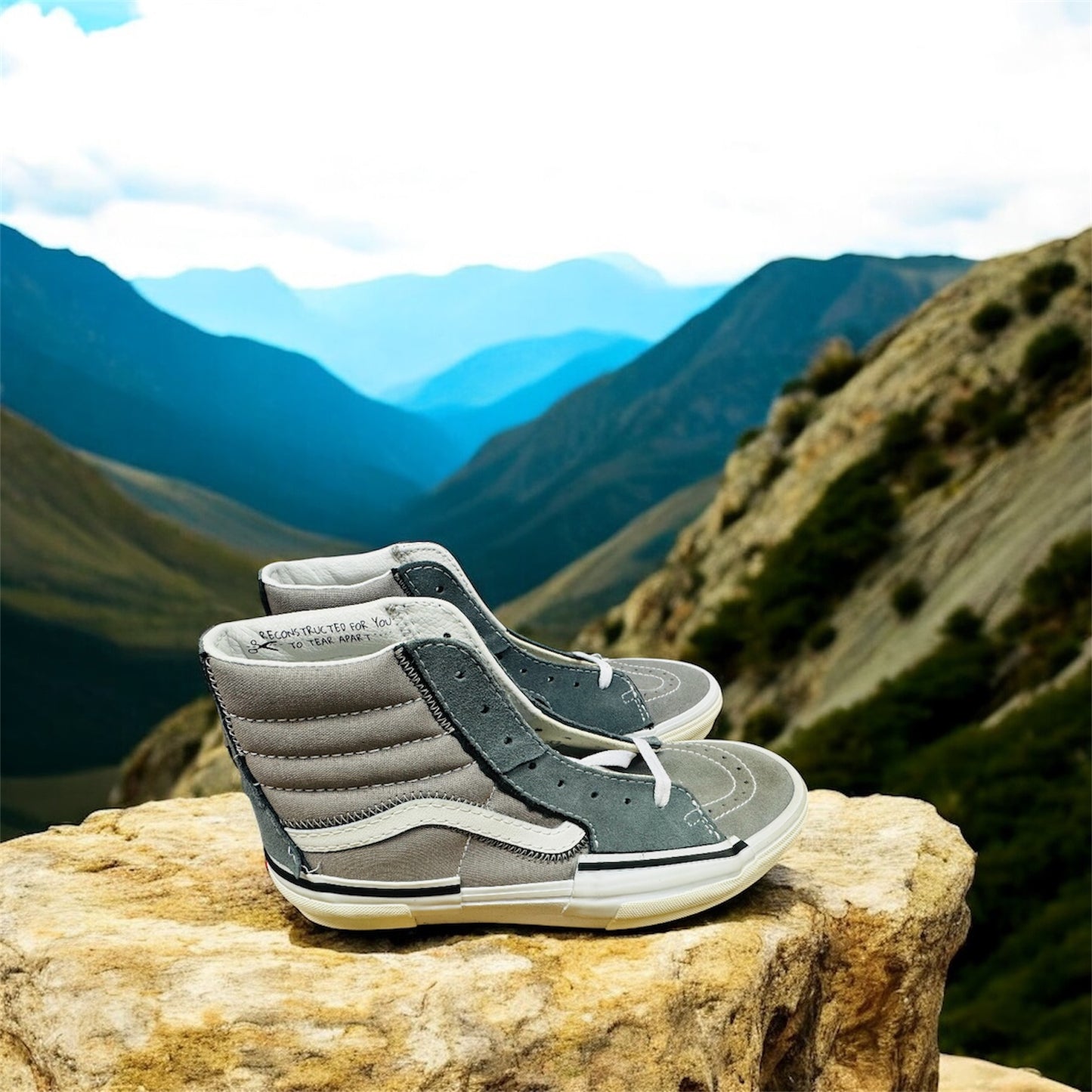 Vans Sk8-Hi Reconst Unisex Schuhe in Grau Herstellernummer: VN0005UKGRY1 ( Letzte Stück ) - Lieber Deem Billiger Shop