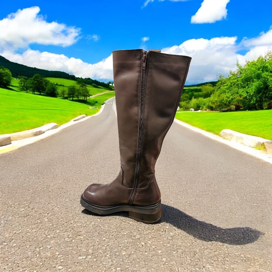 Frank Daniel Damen HIGHT BOOT DARK BROWN Herstellernummer : FD9604 ( Letzte Stück ) - Lieber Deem Billiger Shop
