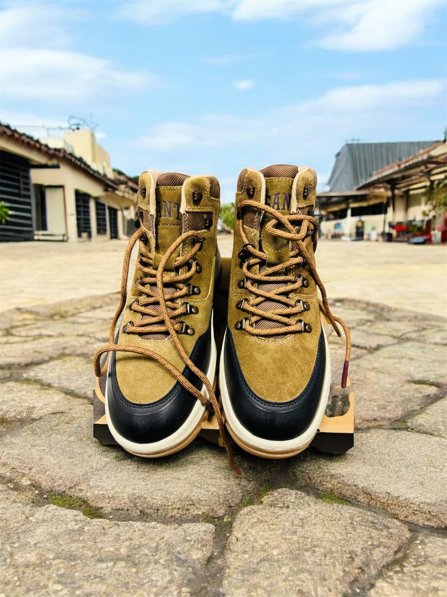 GANT HILLARK Herren Schnürstiefelette - warm khaki Suede + Rubber Herstellernummer : 27643343 ( Letzte Stück ) - Lieber Deem Billiger Shop