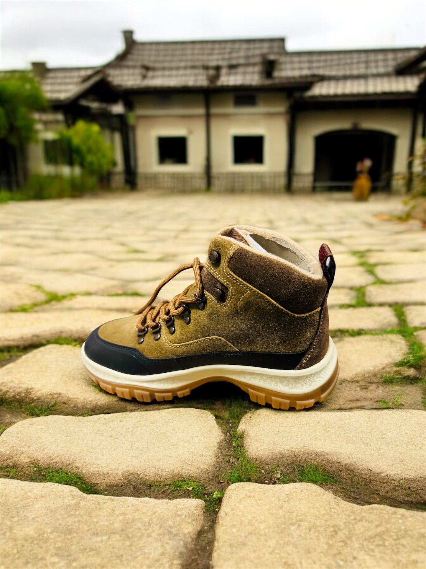 GANT HILLARK Herren Schnürstiefelette - warm khaki Suede + Rubber Herstellernummer : 27643343 ( Letzte Stück ) - Lieber Deem Billiger Shop