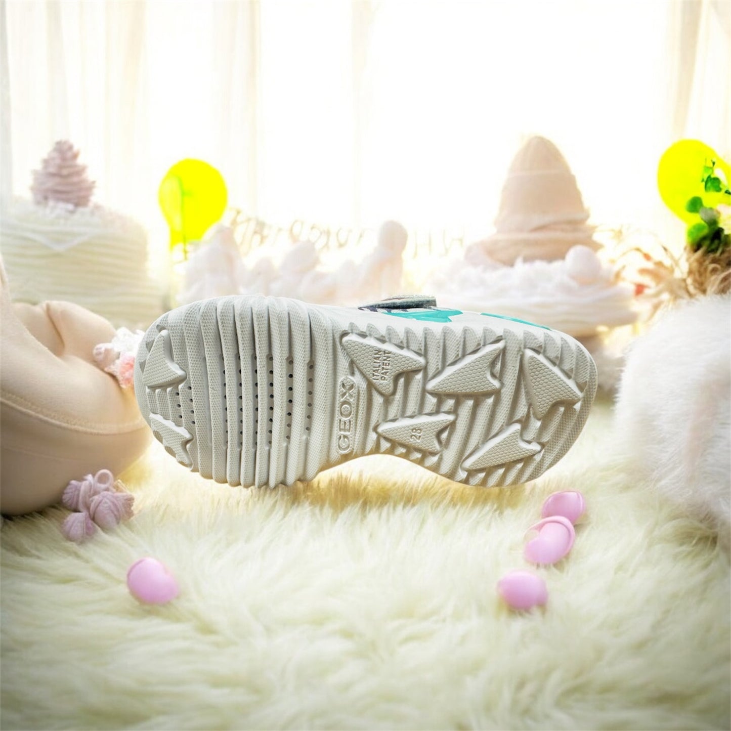 GEOX J ASSISTER Blinkende Schuhe für Kinder in Silber/Rosa Herstellernummer: J45E9COASKN C0566 ( Letzte Stück ) - Lieber Deem Billiger Shop