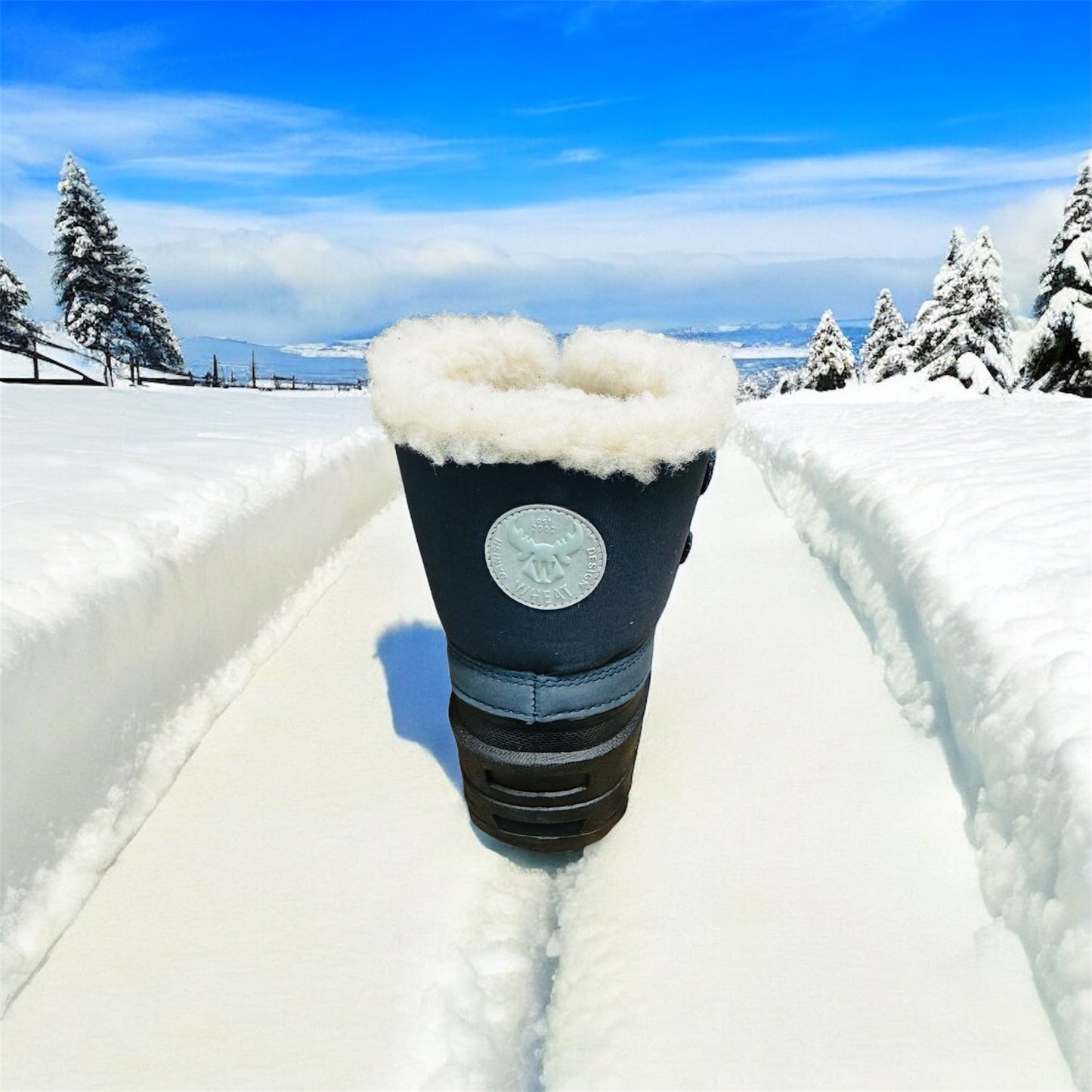 Wheat Thy Thermo Pac Winter Stiefel für Kinder in Navy Herstellernummer : WF358i ( Letzte Stück ) - Lieber Deem Billiger Shop
