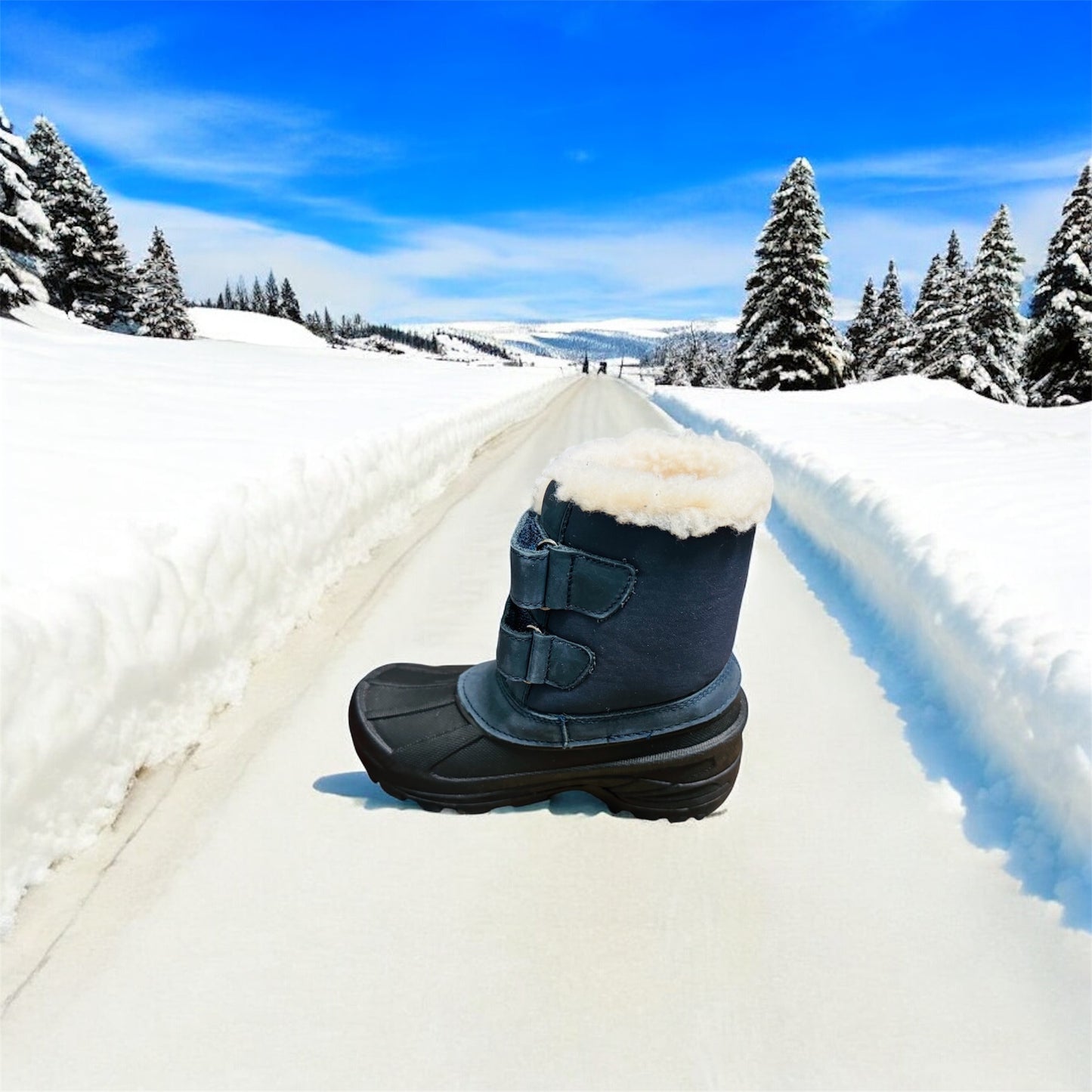 Wheat Thy Thermo Pac Winter Stiefel für Kinder in Navy Herstellernummer : WF358i ( Letzte Stück ) - Lieber Deem Billiger Shop