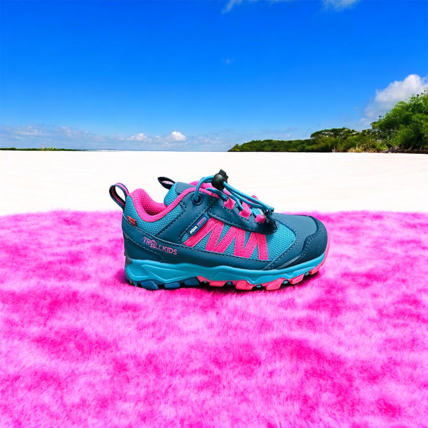 Trollkids Tronfjell Hiker Low Kinder Sneaker in Dark Turquoise/ Light Magenta Herstellernummer : 475123029 ( Letzte Stück ) - Lieber Deem Billiger Shop