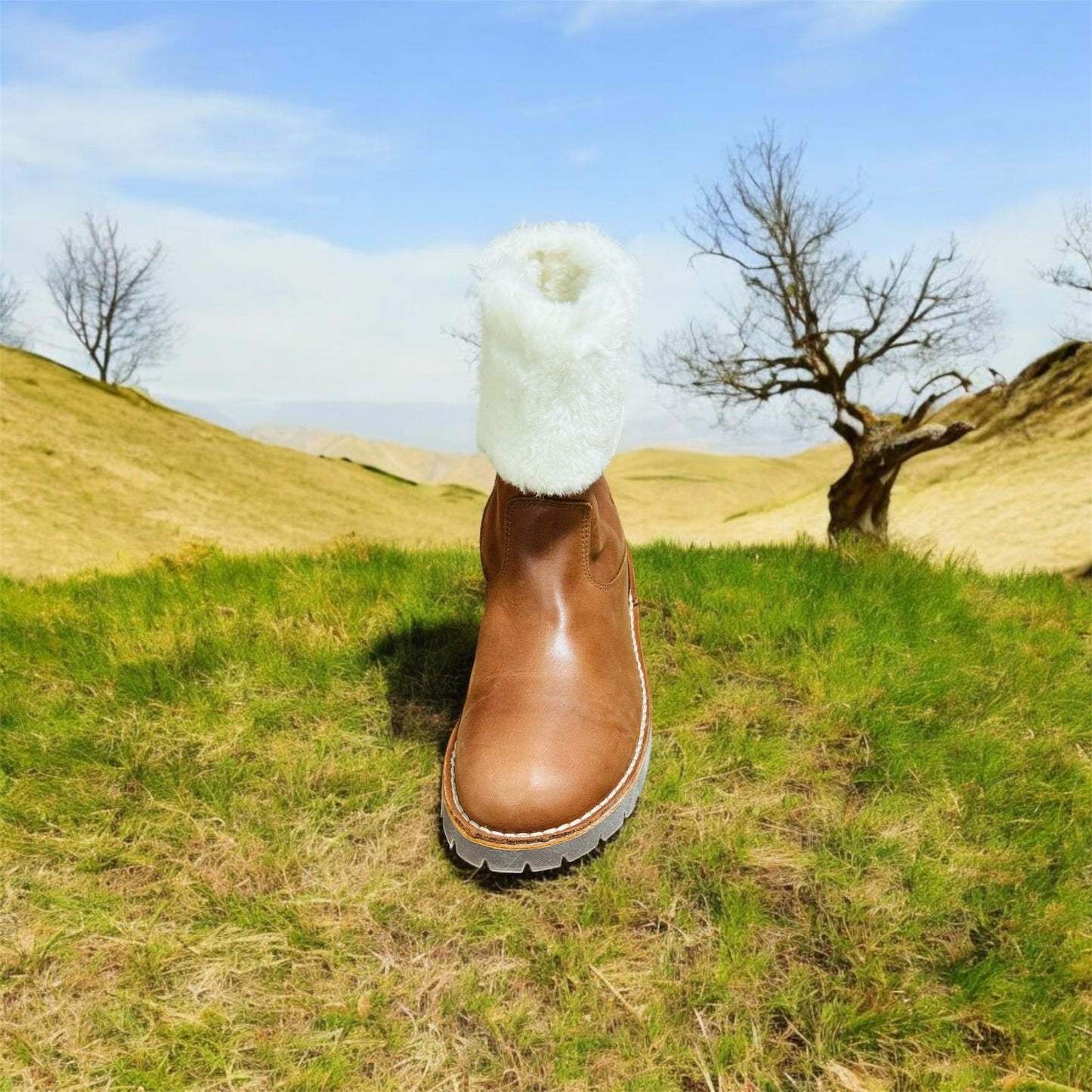 Pom Pom Leder Winter Kinderstiefel in Braun Herstellernummer : PP5113/0224/03 ( Letzte Stück ) - Lieber Deem Billiger Shop