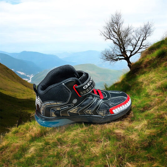 Geox J Gray Jay B.D. Text+Prin.DBK Kinder Schuhe Herstellernummer : J269YD011CEC0048/33 ( Letzte Stück ) - Lieber Deem Billiger Shop