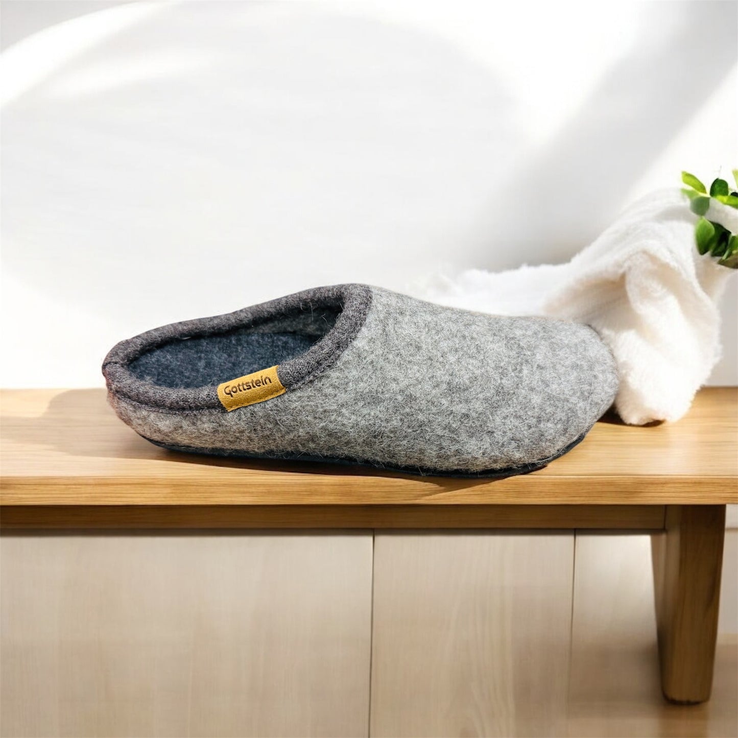 Gottstein ALP-COMFORT-FE Natur Unisex Hausschuhe in Grau Herstellernummer: 48403-4850/41 (Letzte Stück ) - Lieber Deem Billiger Shop