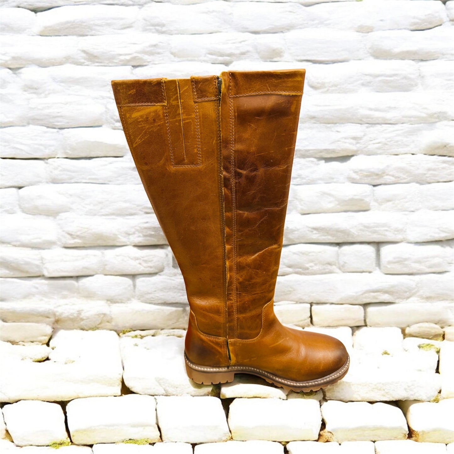 Traveliń Daneborg Leder Damen Stiefel in Hellbraun Herstellernummer : TR_DANE-COLCOG ( Letzte Stück ) - Lieber Deem Billiger Shop