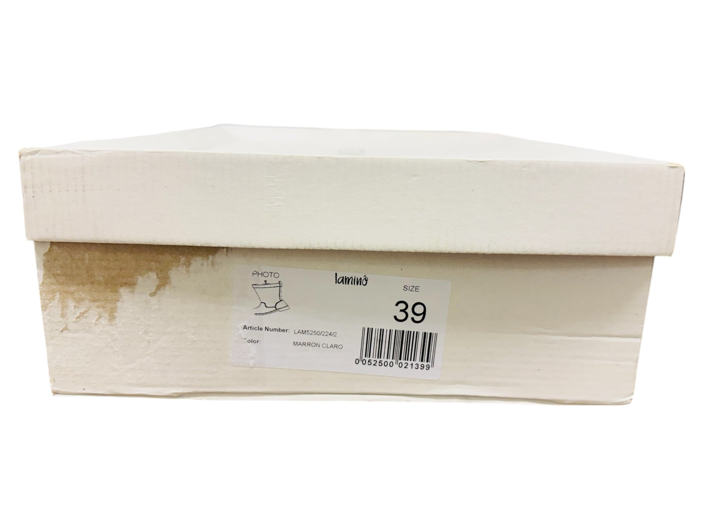 Ljósbrúnt leðurskór úr Lamino-leðri, unisex