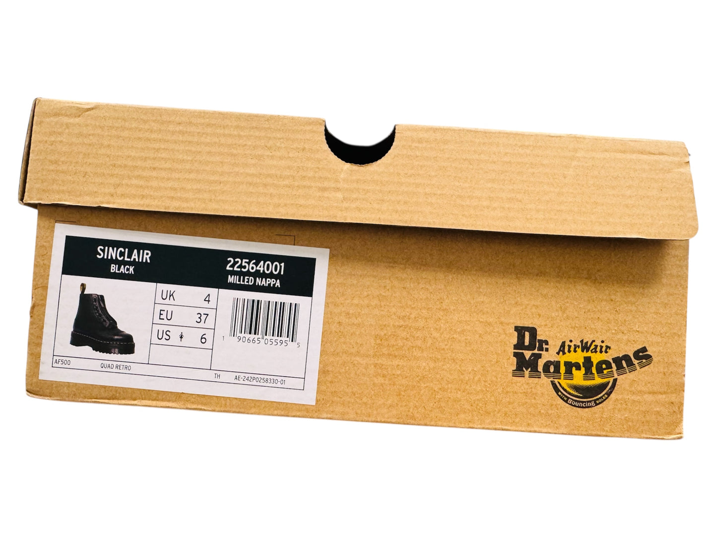 Dr. Martens SINCLAIR MILLED NAPPA kvenskór svartir Framleiðandanúmer: LOOt992Z