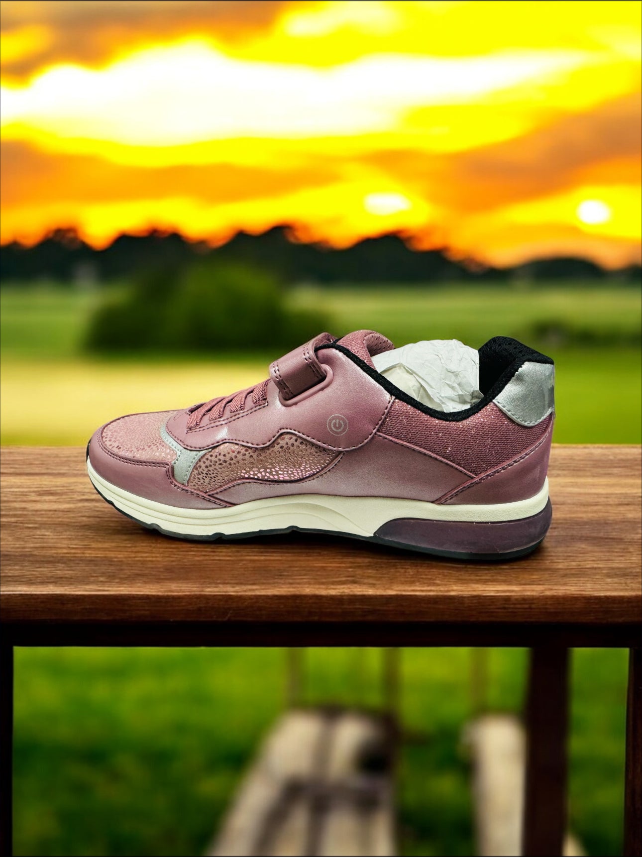 Geox J SPACECLUB G.E - PE.GBK+SY.SU Kinder Sneaker in Rosa / Silber Herstellernummer : J368VE OAJAU C8217 ( Letzte Stück ) - Lieber Deem  Billiger Shop