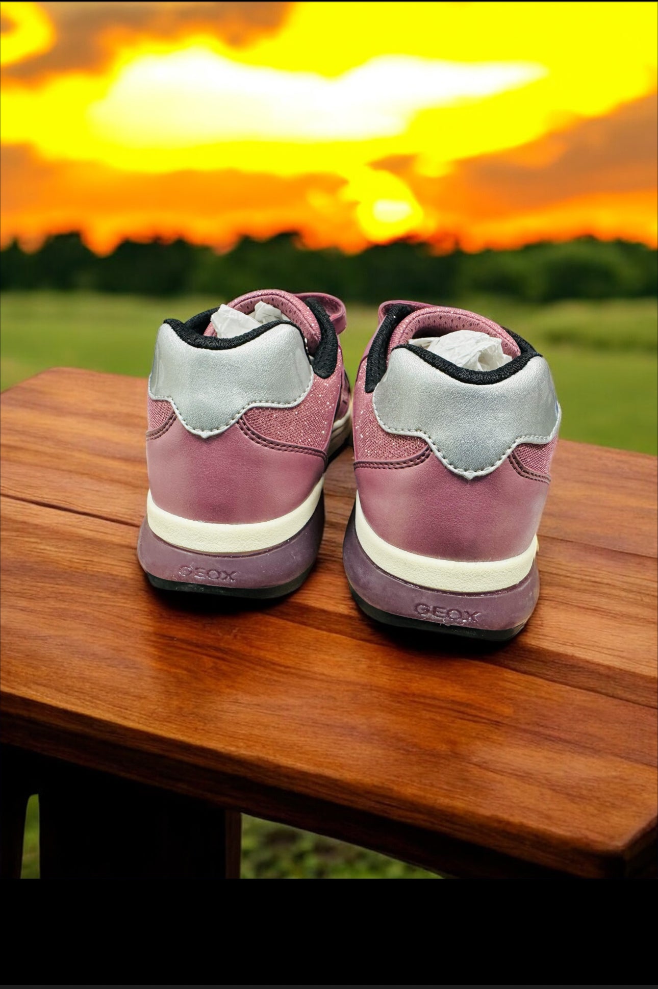 Geox J SPACECLUB G.E - PE.GBK+SY.SU Kinder Sneaker in Rosa / Silber Herstellernummer : J368VE OAJAU C8217 ( Letzte Stück ) - Lieber Deem  Billiger Shop