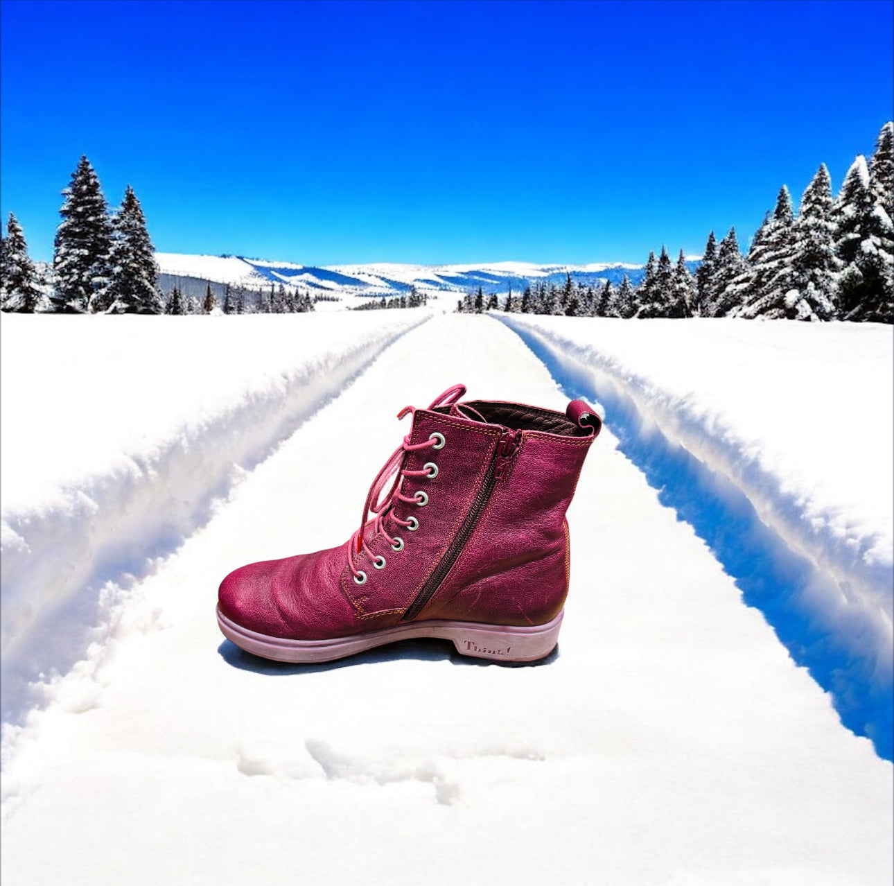 Think Cogita Mangolia Damen Stiefel in Rot Herstellernummer: 3-000406-5020 ( Letzte Stück ) - Lieber Deem  Billiger Shop