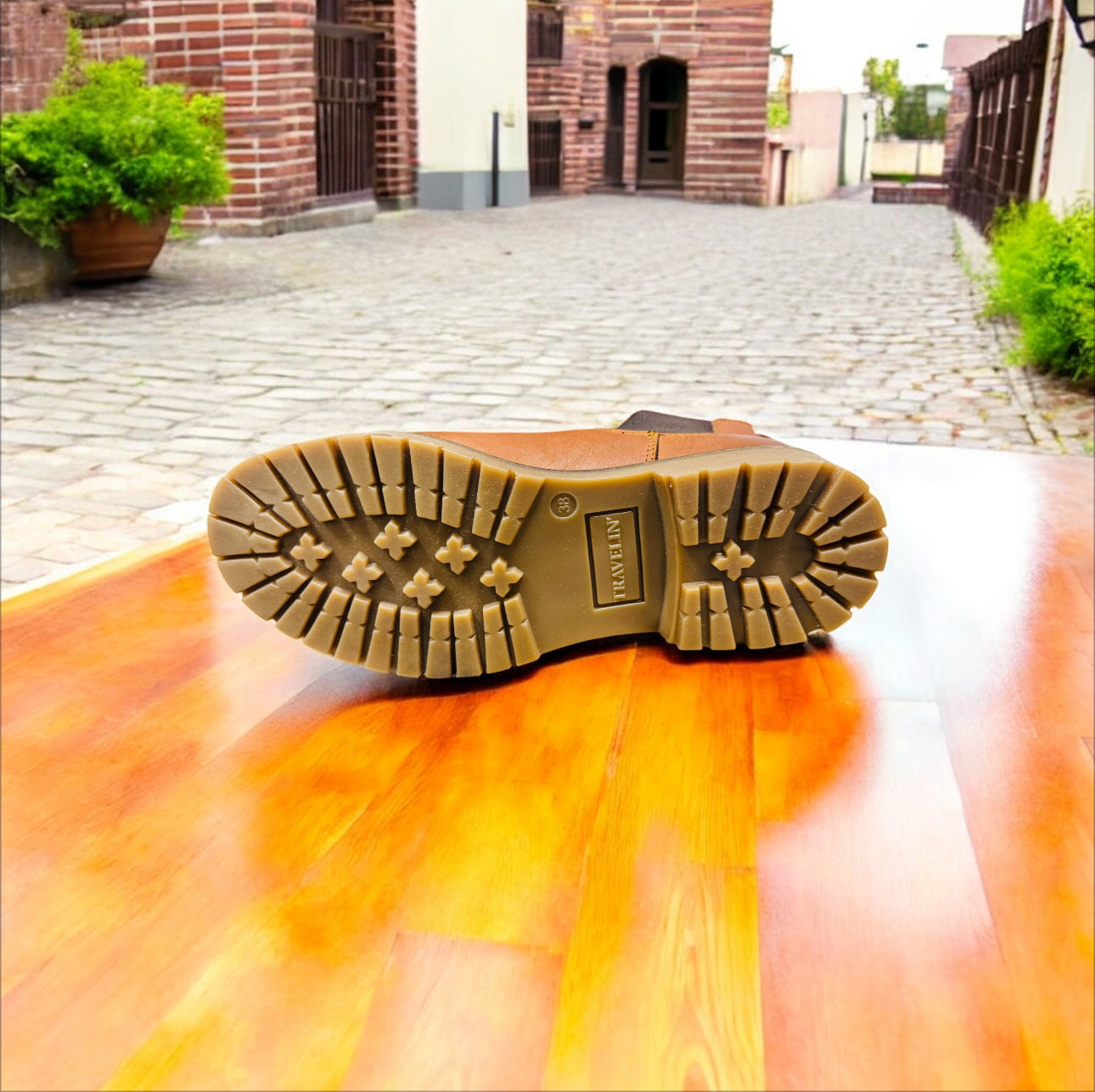 Traveliń Randers Damen Stiefel in Cognac Herstellernummer: Randers ( Letzte Stück ) - Lieber Deem  Billiger Shop