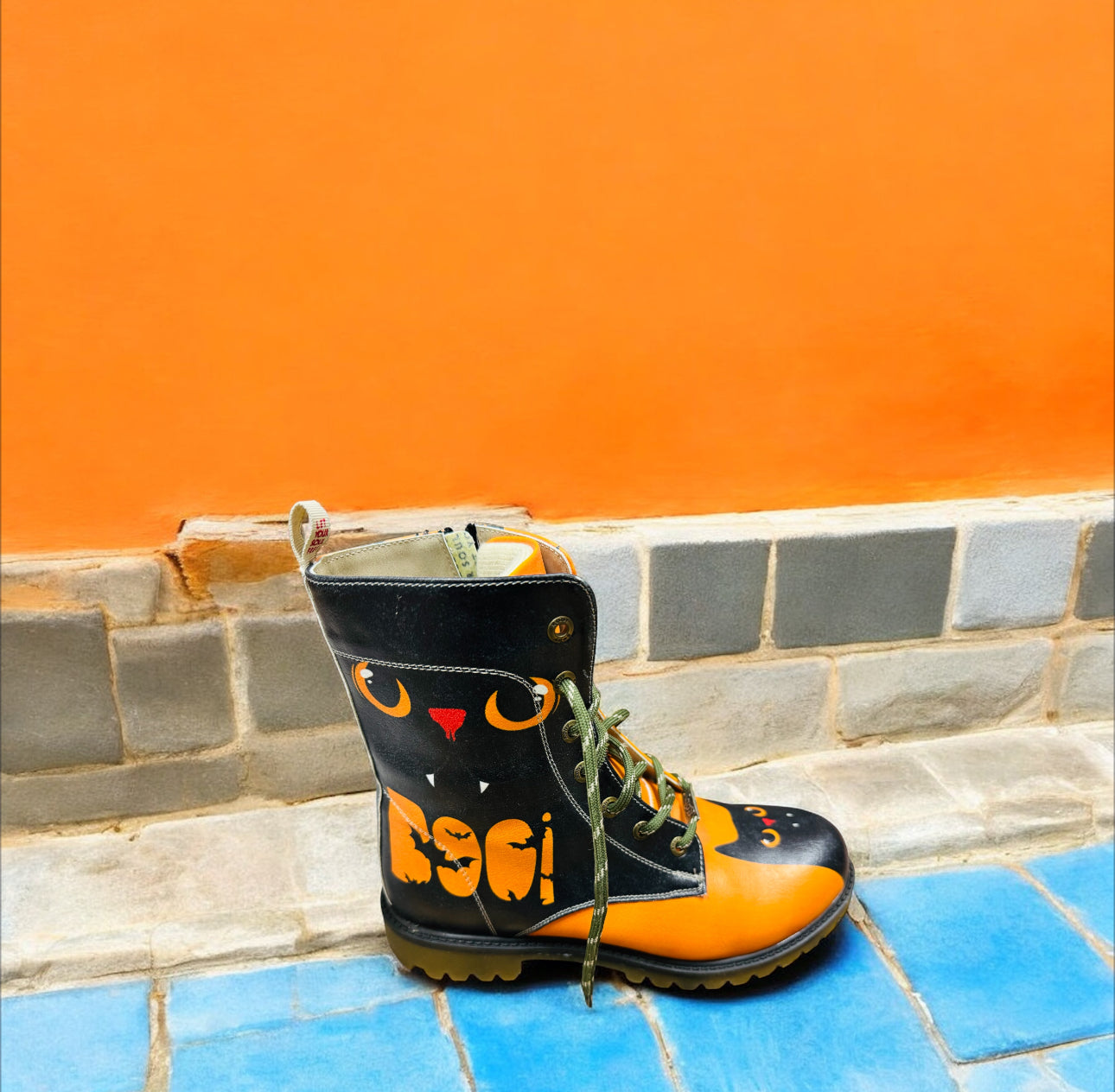 Goby Damen Stiefel in Orange/Schwarz Herstellernummer: WMAT114/39 ( Letzte Stück ) - Lieber Deem  Billiger Shop