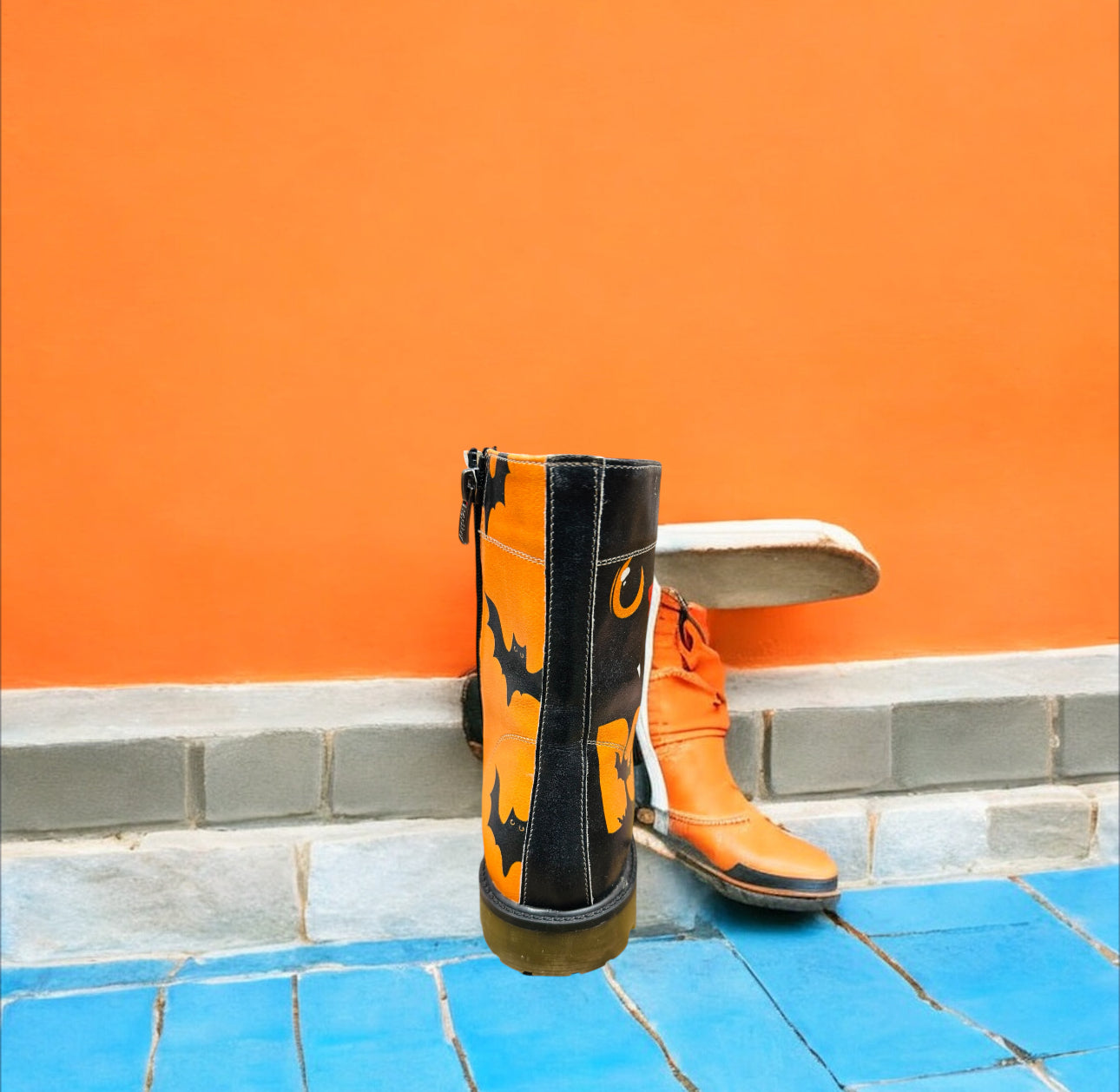 Goby Damen Stiefel in Orange/Schwarz Herstellernummer: WMAT114/39 ( Letzte Stück ) - Lieber Deem  Billiger Shop