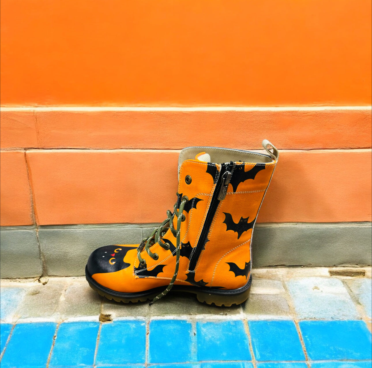 Goby Damen Stiefel in Orange/Schwarz Herstellernummer: WMAT114/39 ( Letzte Stück ) - Lieber Deem  Billiger Shop