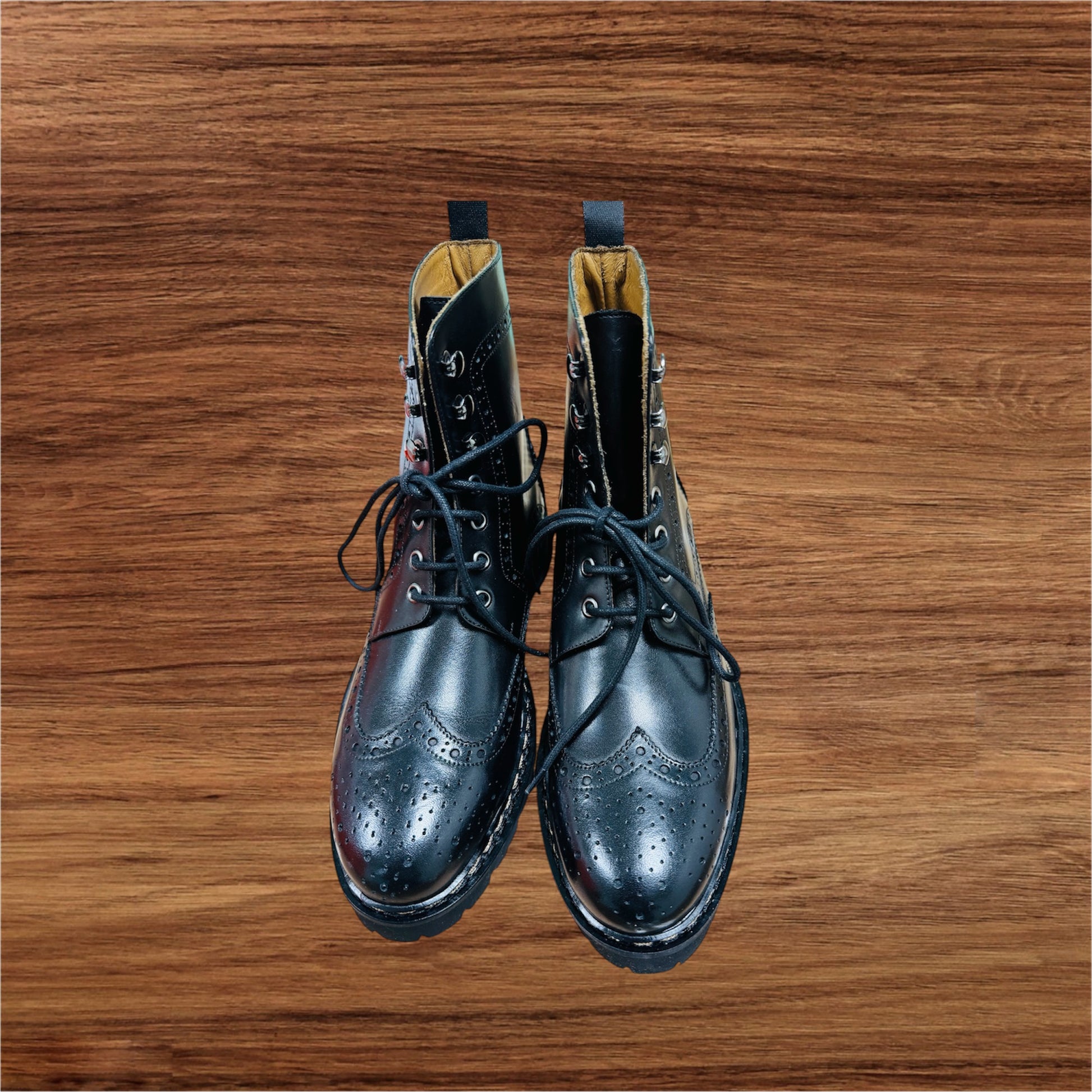British Passport Wing Tip Derby-Stiefel Schwarz für Herren Hergestellt in Italien Herstellerartikel BP1281 - Lieber Deem  Billiger Shop