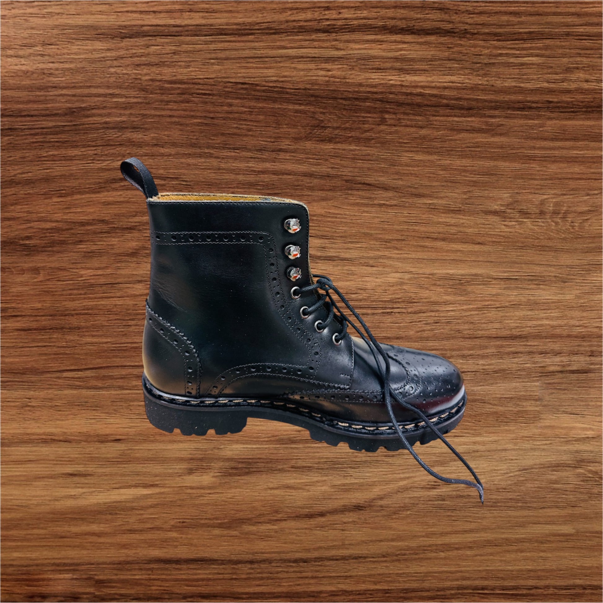 British Passport Wing Tip Derby-Stiefel Schwarz für Herren Hergestellt in Italien Herstellerartikel BP1281 - Lieber Deem  Billiger Shop