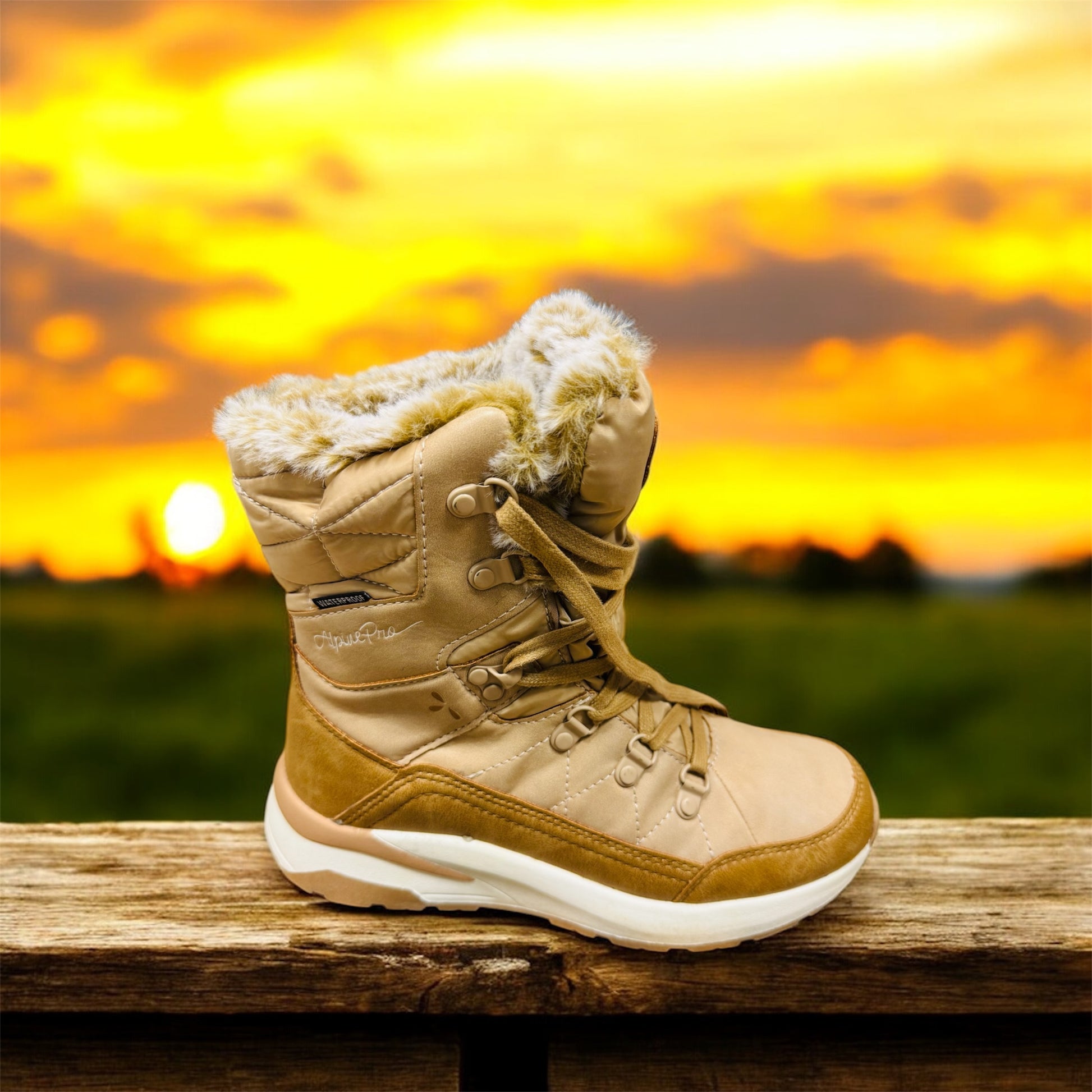 Alpine Pro Damen Winterboots in Hellbraun Herstellernummer: LBTY412251G Jasda - Lieber Deem  Billiger Shop