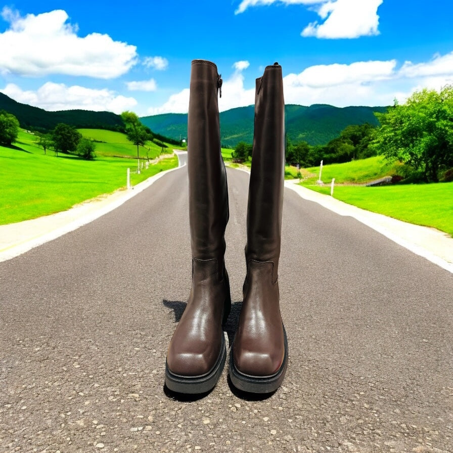 Frank Daniel Damen HIGHT BOOT DARK BROWN Herstellernummer : FD9604 ( Letzte Stück ) - Lieber Deem  Billiger Shop