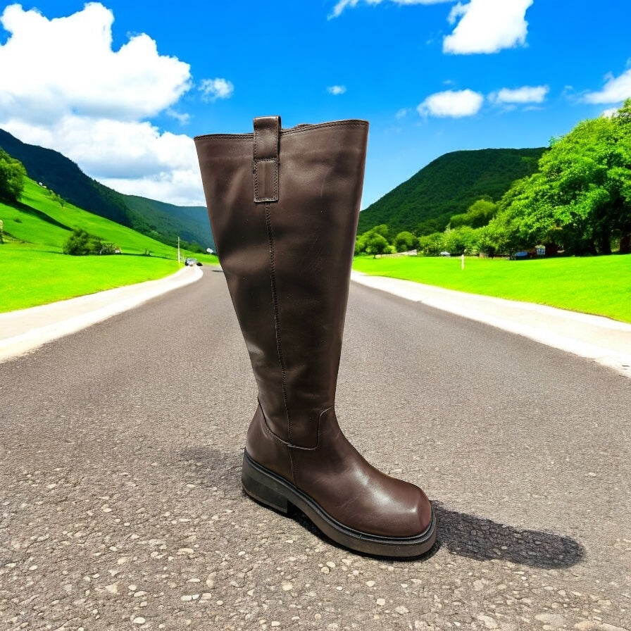 Frank Daniel Damen HIGHT BOOT DARK BROWN Herstellernummer : FD9604 ( Letzte Stück ) - Lieber Deem  Billiger Shop