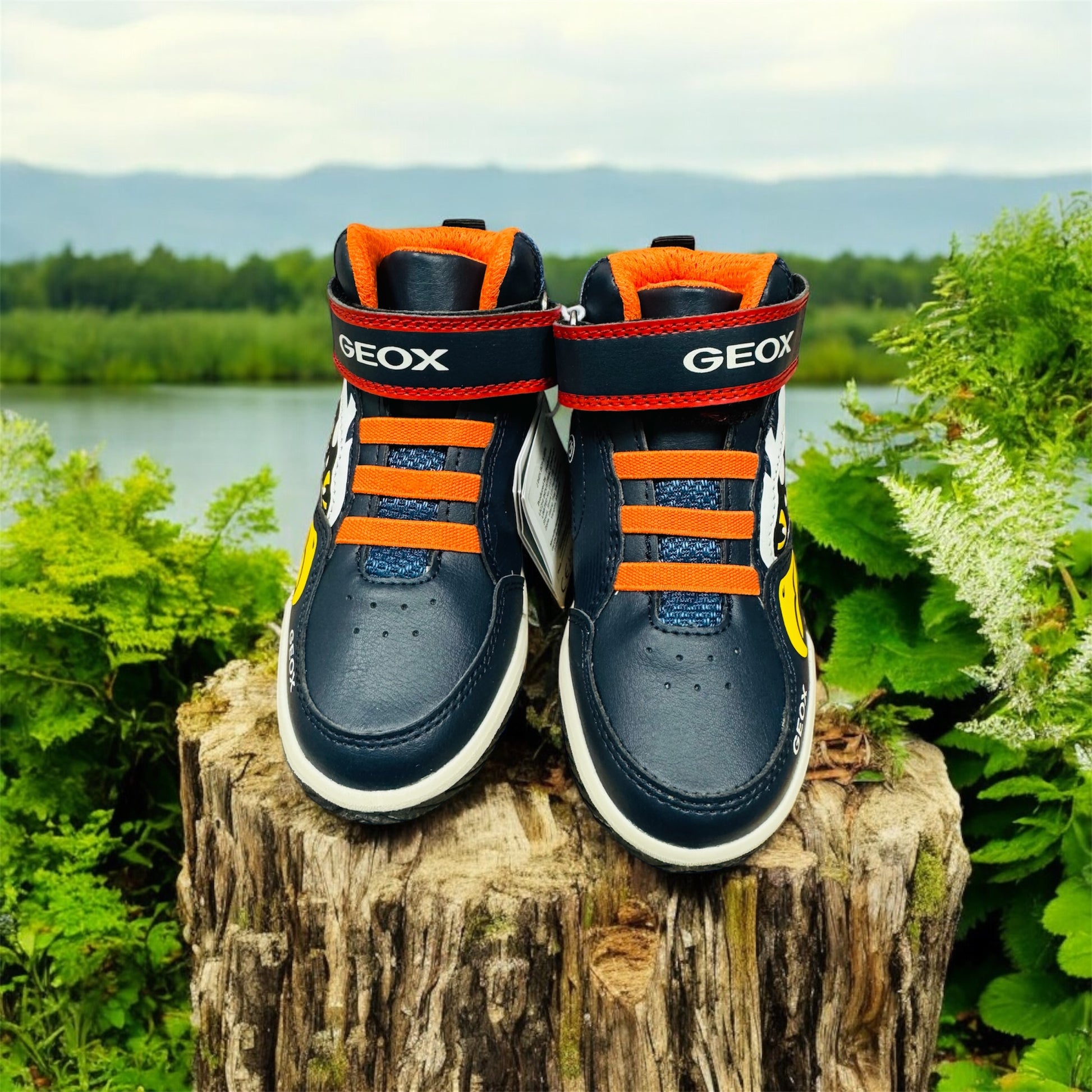GEOX J INEK BOY B Kinder Sneaker In NAVY/ ORANGE  Herstellernummer: J369CB OBU11 C0659  ( Letzte Stück ) - Lieber Deem  Billiger Shop