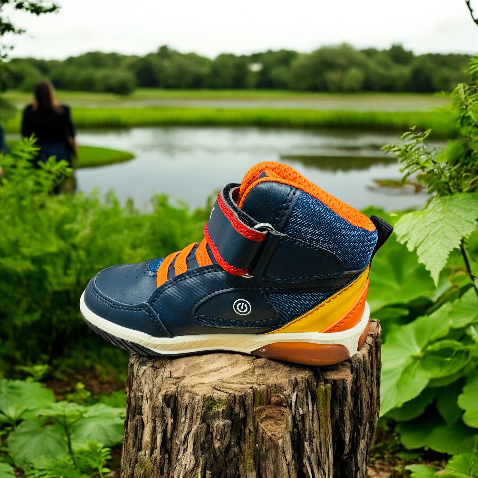 GEOX J INEK BOY B Kinder Sneaker In NAVY/ ORANGE  Herstellernummer: J369CB OBU11 C0659  ( Letzte Stück ) - Lieber Deem  Billiger Shop
