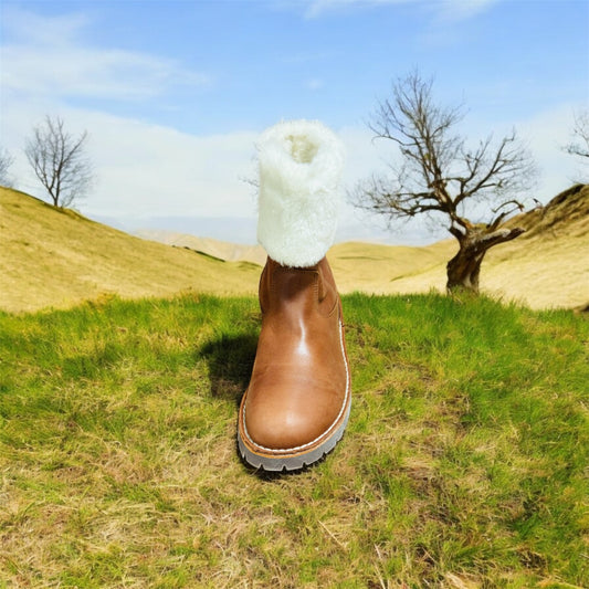 Pom Pom Leder Winter Kinderstiefel in Braun Herstellernummer : PP5113/0224/03 ( Letzte Stück ) - Lieber Deem  Billiger Shop