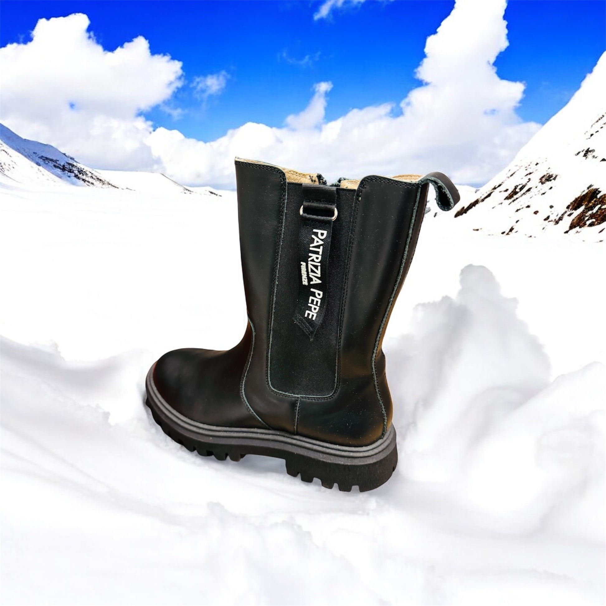Patrizia Pepe Damen Winterstiefel in Vitello Nero Herstellernummer : 734_01 ( Letzte Stück ) - Lieber Deem  Billiger Shop
