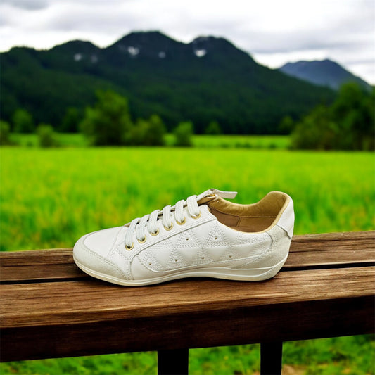 Geox Respira Damen Sneaker in Weiß D MYRIA C - NAPPA+ SUEDE Herstellernummer: D0268C 08522 C1352( Letzte Stück ) - Lieber Deem  Billiger Shop