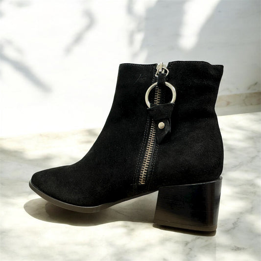 André Errol Women's Leather Winter Ankle Boots